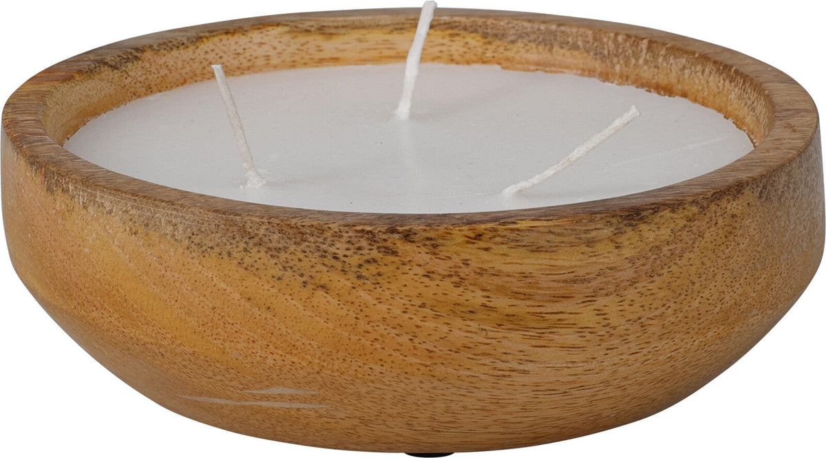 kaars in pot hout d15cm