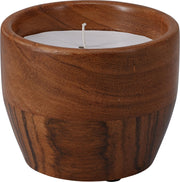 kaars in pot hout d10cm