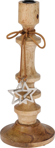 kandelaar hout 30cm ster