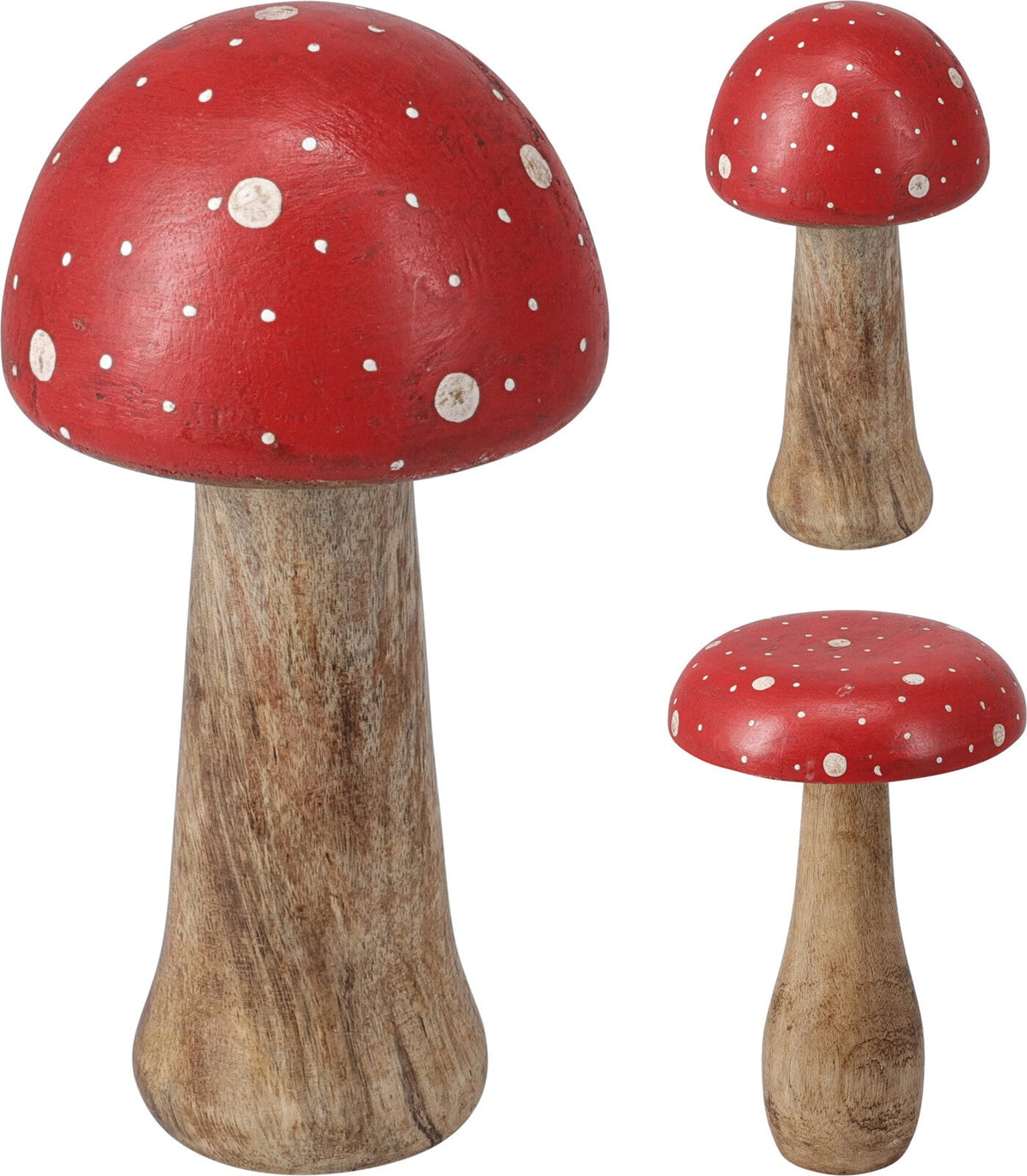 paddestoel 20cm rood 2ass vorm