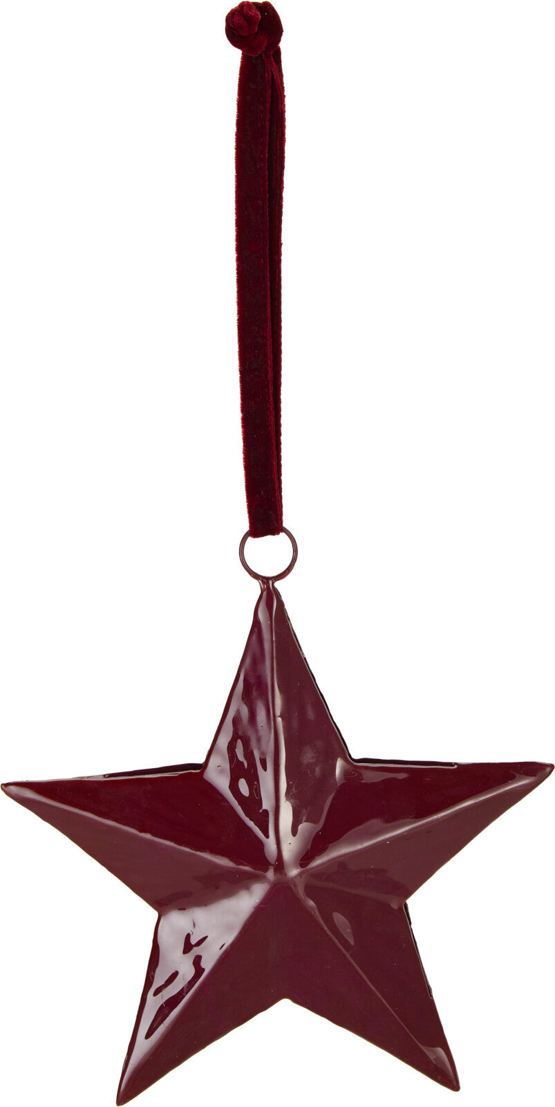 ster hangdeco 12cm burgundy