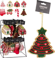 hangdeco kerstfiguren kralen 10cm 8ass design