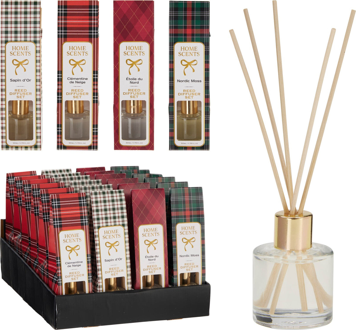 diffuser glas 50ml 4ass geuren