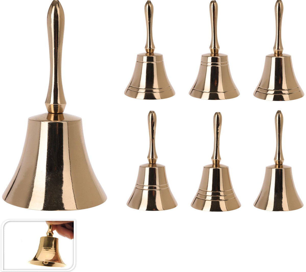 tafelbel 11cm 6ass design