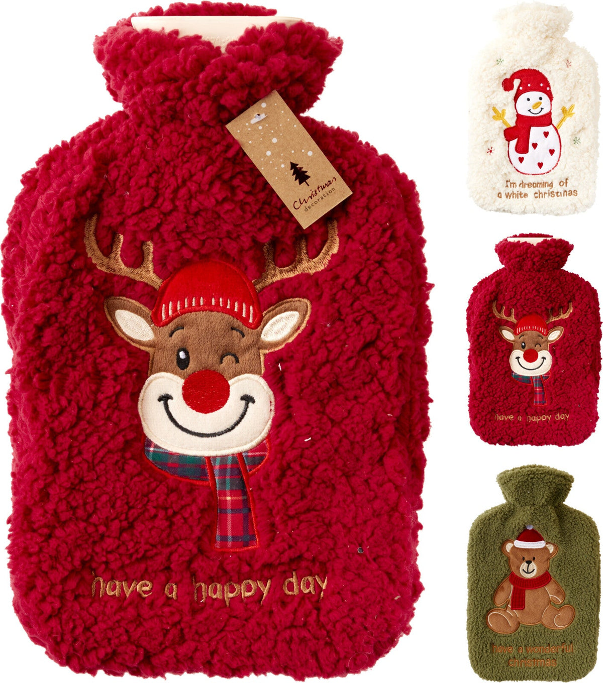 kruik kerst 33x21cm 2l 3ass