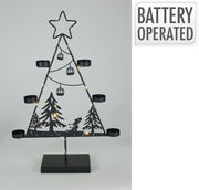 kerstboom m led 33x13x48cm zwart