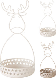 tray met rendier 15x33cm 2ass