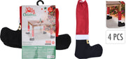 kerst been 4sts met schoen 50x25cm voor tafelpoot