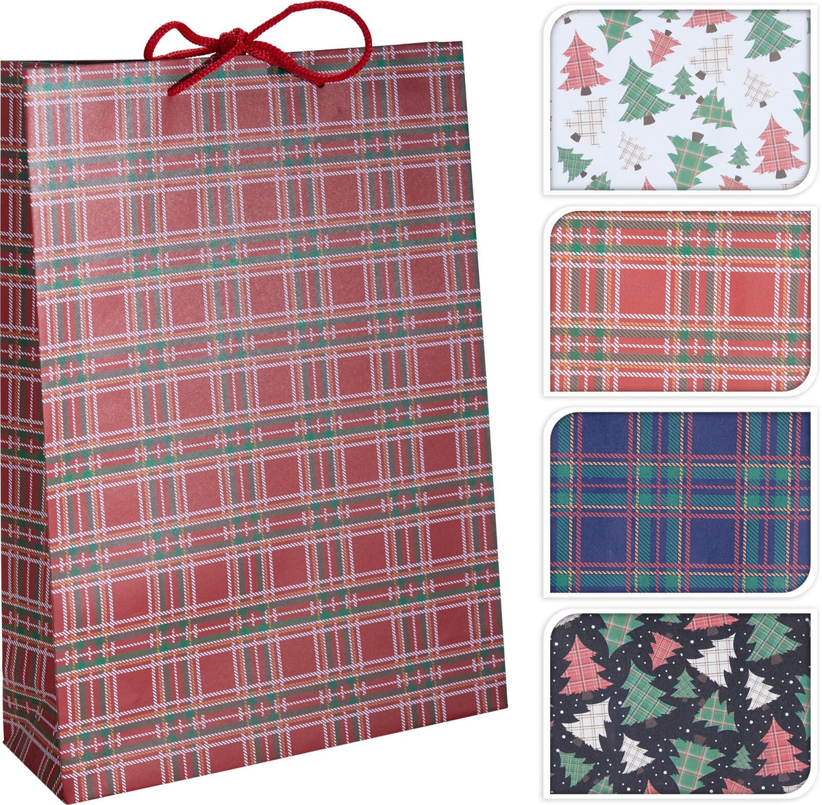 geschenktas ruit 25x35cm 4ass