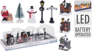 dorp met verlichting set van 10sts b/o