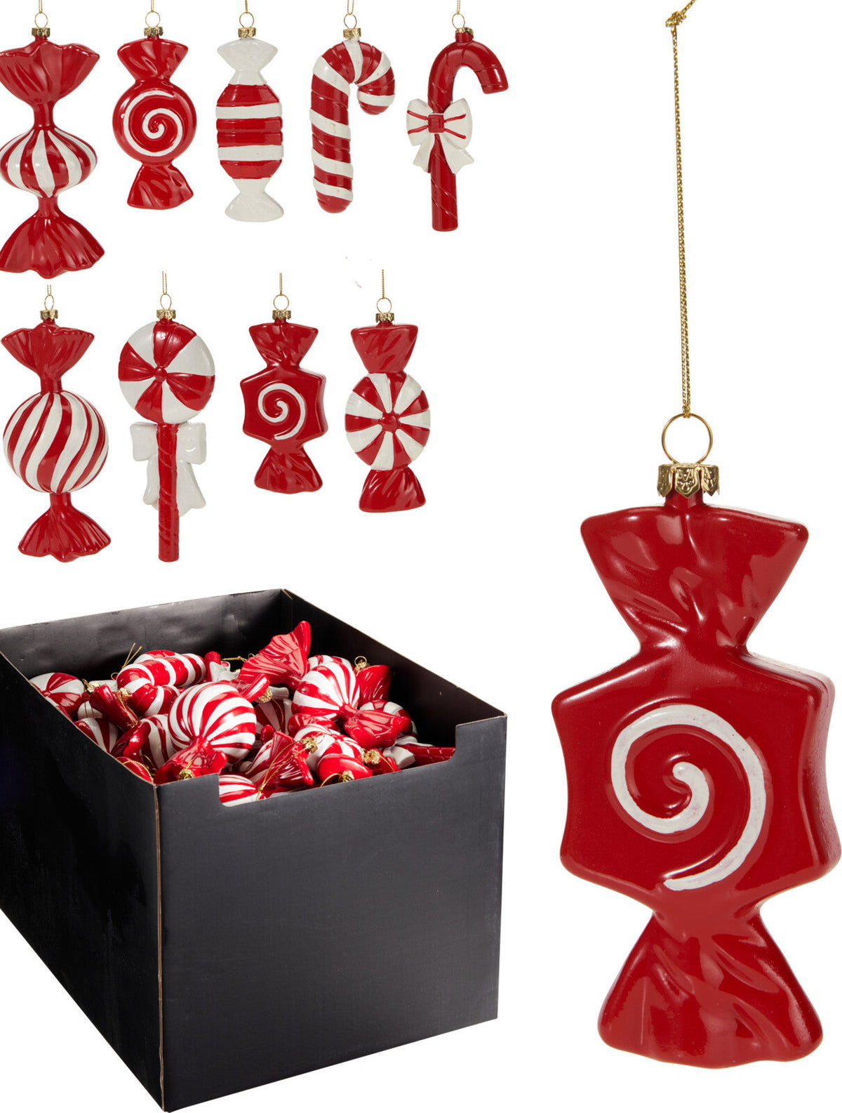 kerst snoep hang deco 8x6x8cm 9ass