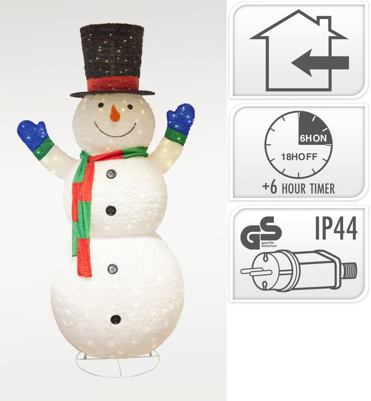 sneeuwpop met led 240cm