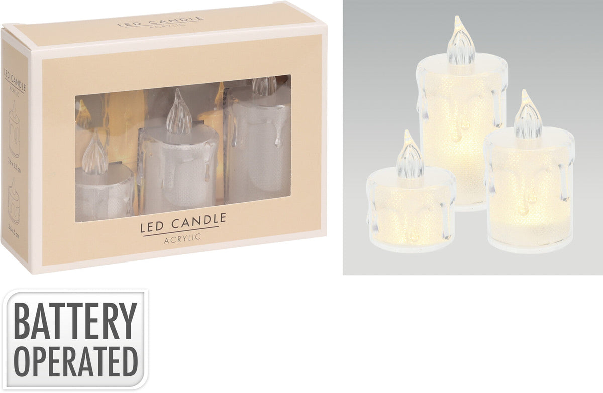 kaarsjes led set van 3sts