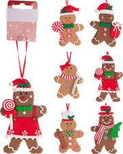 gingerbread hangdeco 11cm 6ass design