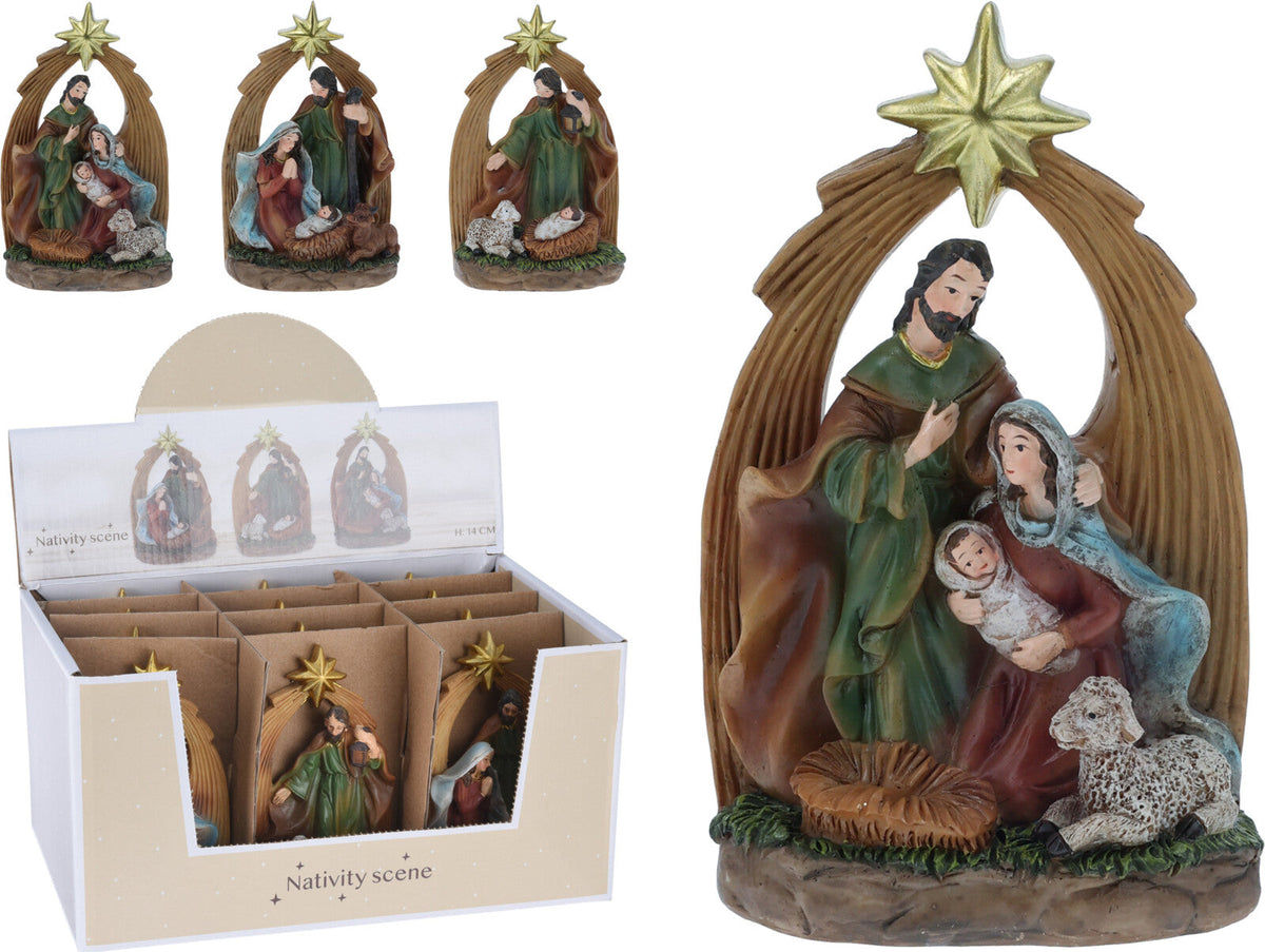 kerst scene 13cm 3ass