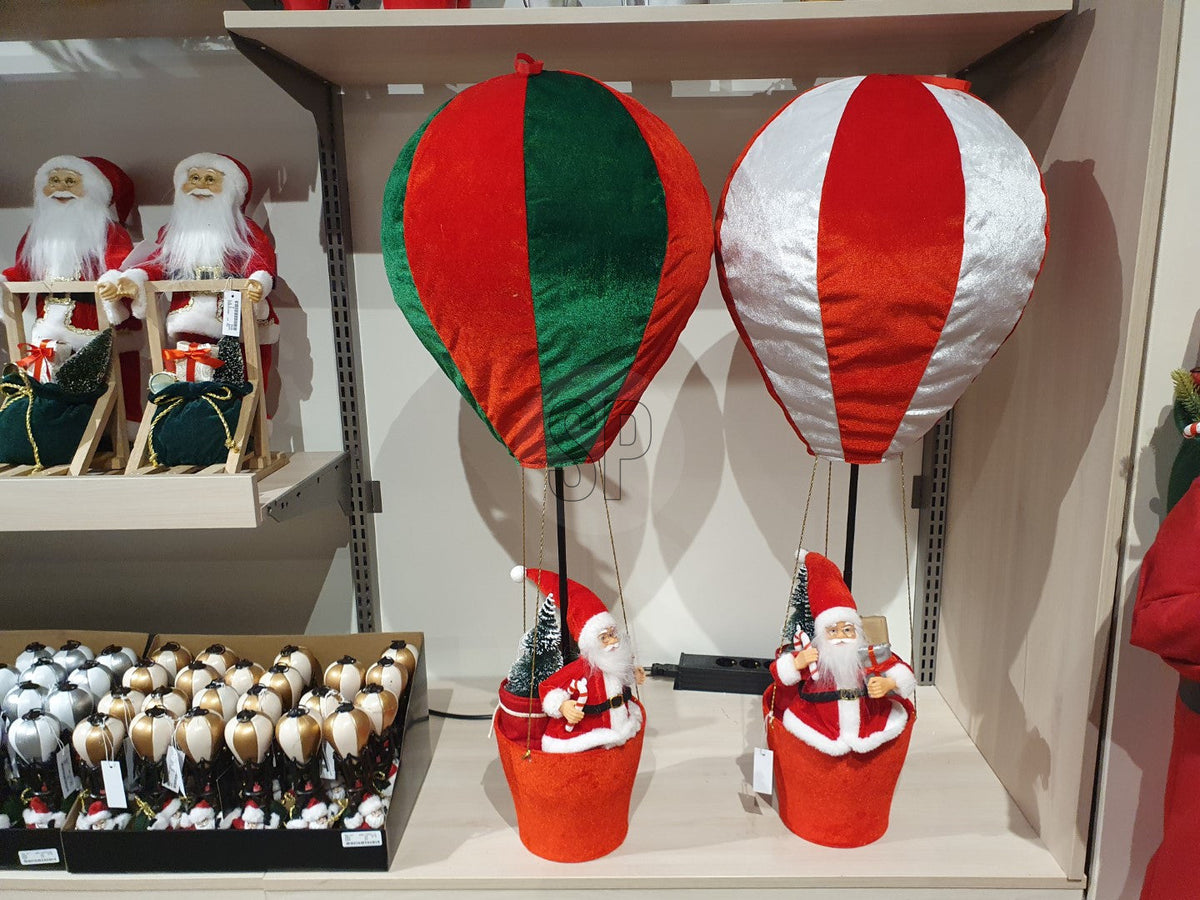 ballon met kerstman 2ass kleur