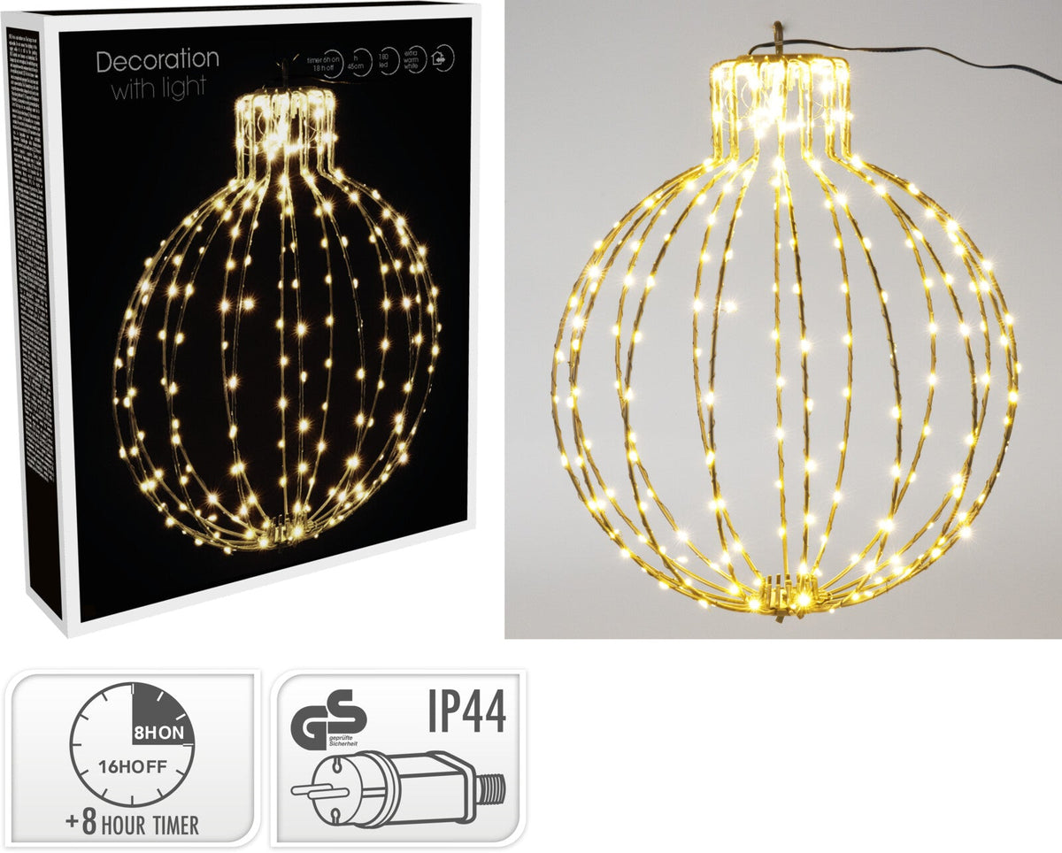 kerstbal met 240ww led zwart