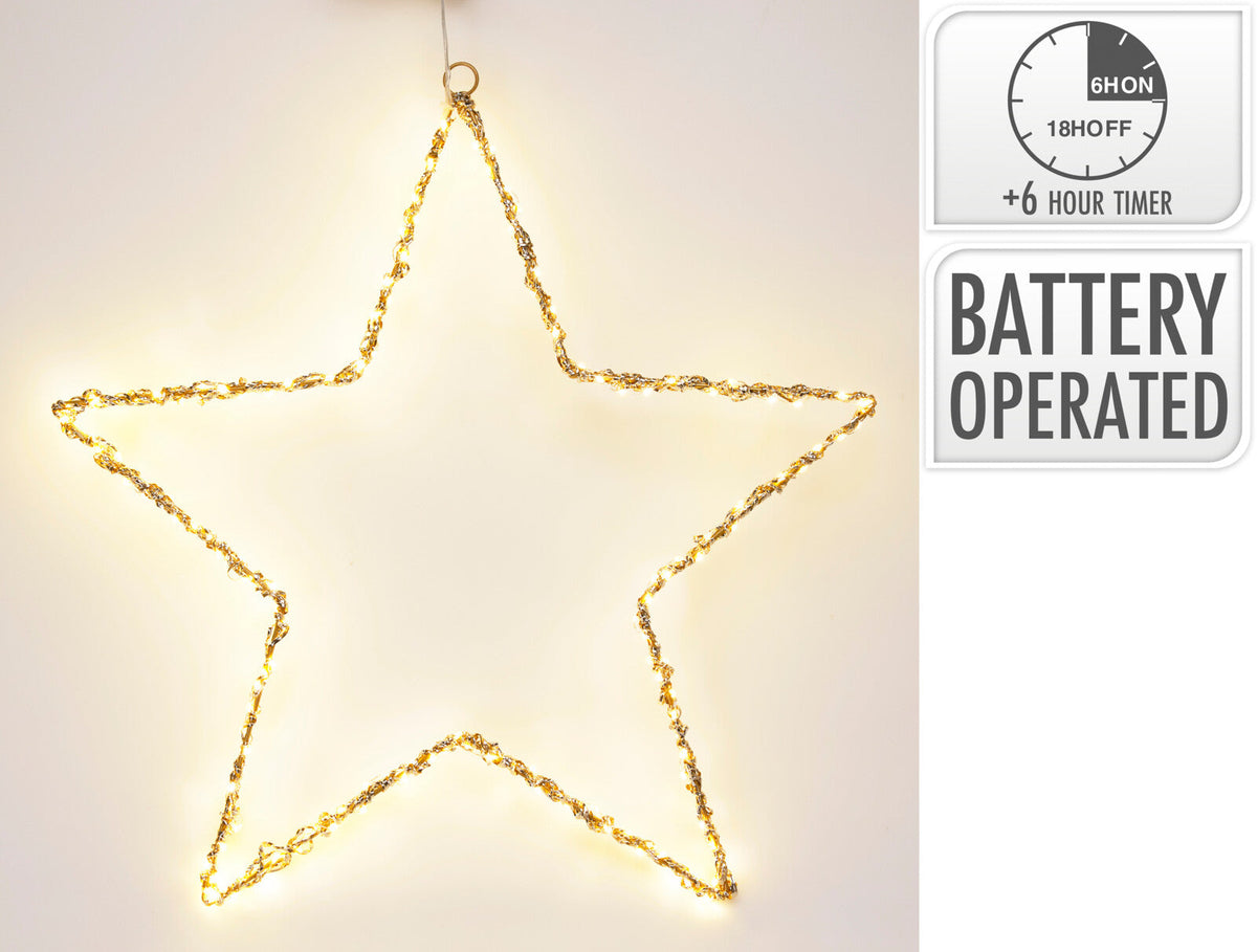 ster 50cm met led goud