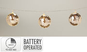 spiegelbal 6cm slinger led zilver