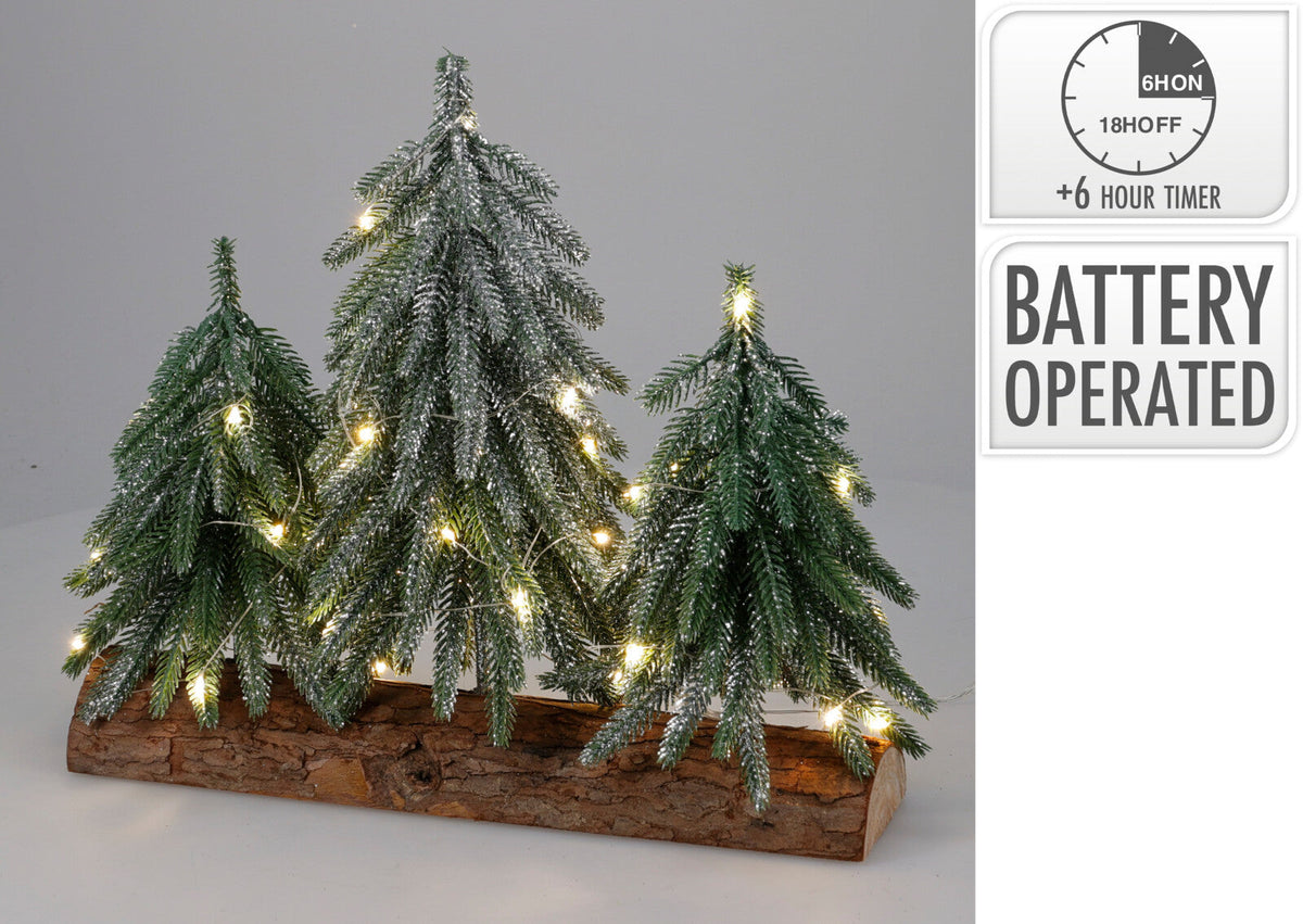 kerstbomen m led 30x27cm zilver