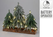 kerstbomen m led 30x27cm zilver