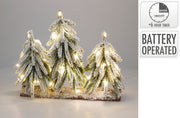 kerstbomen m led en sneeuw