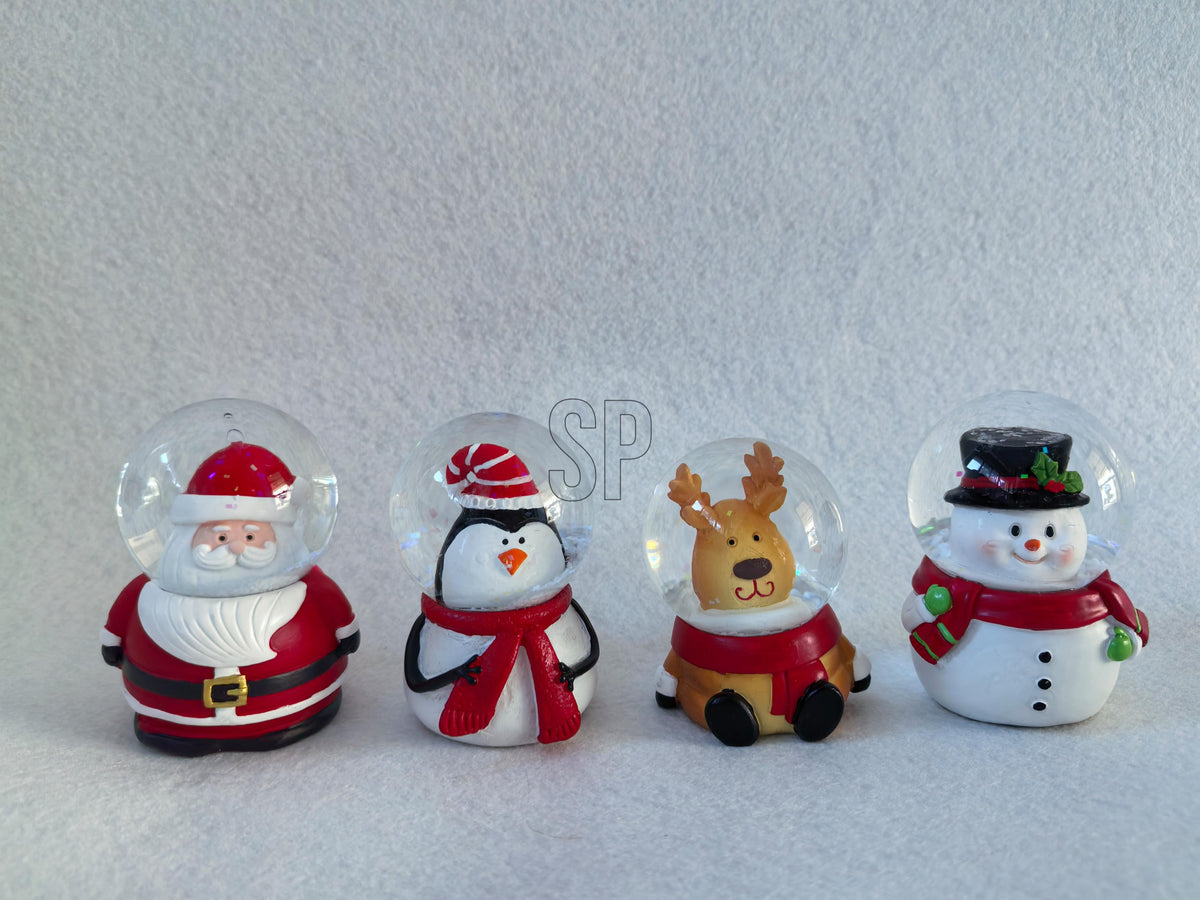 waterbal 45mm kerstfiguur 4ass