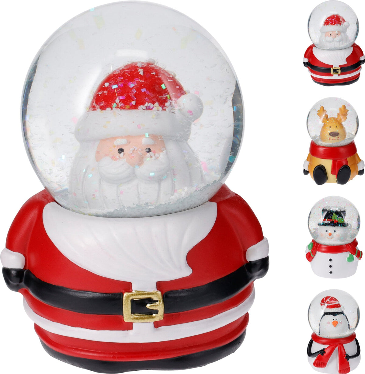 waterbal 65mm kerstfiguur 4ass