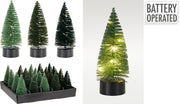 kerstboom met led 10cm 3ass groen kl