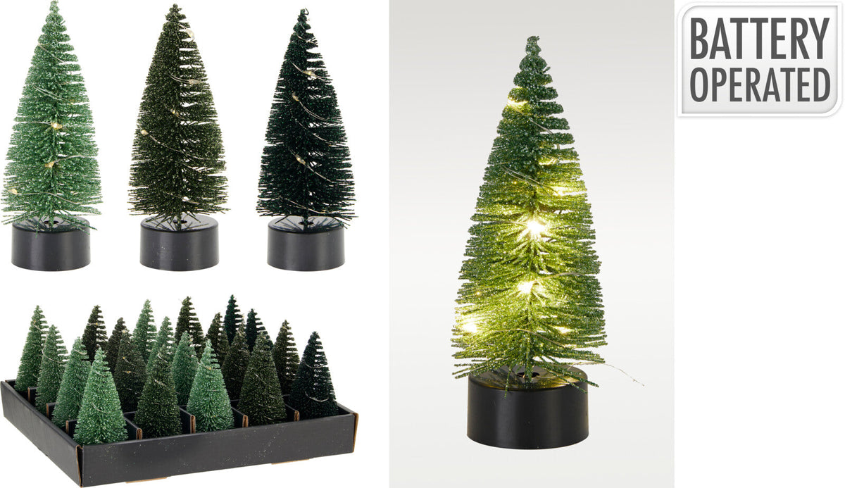 kerstboom met led 10cm 3ass groen kl