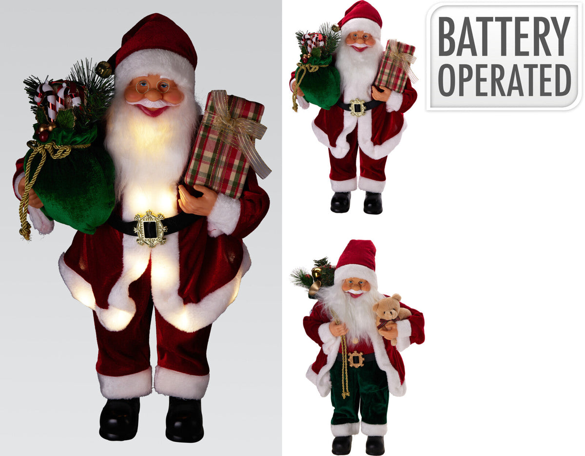 kerstman staand led 60cm 2ass design traditioneel
