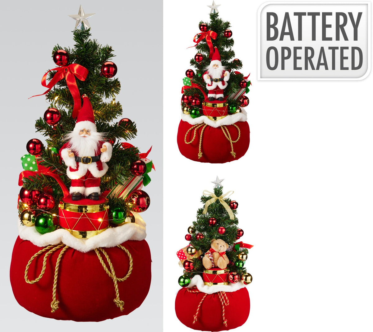 kerstboom 60cm met led 2ass design traditioneel
