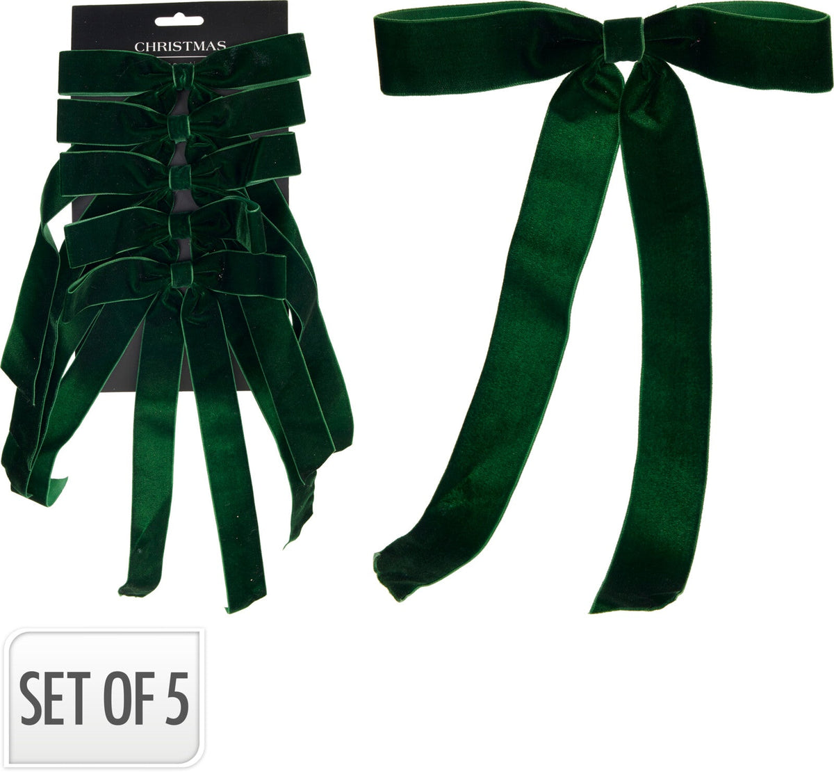 strik set van 5sts 18x29x3cm donker groen