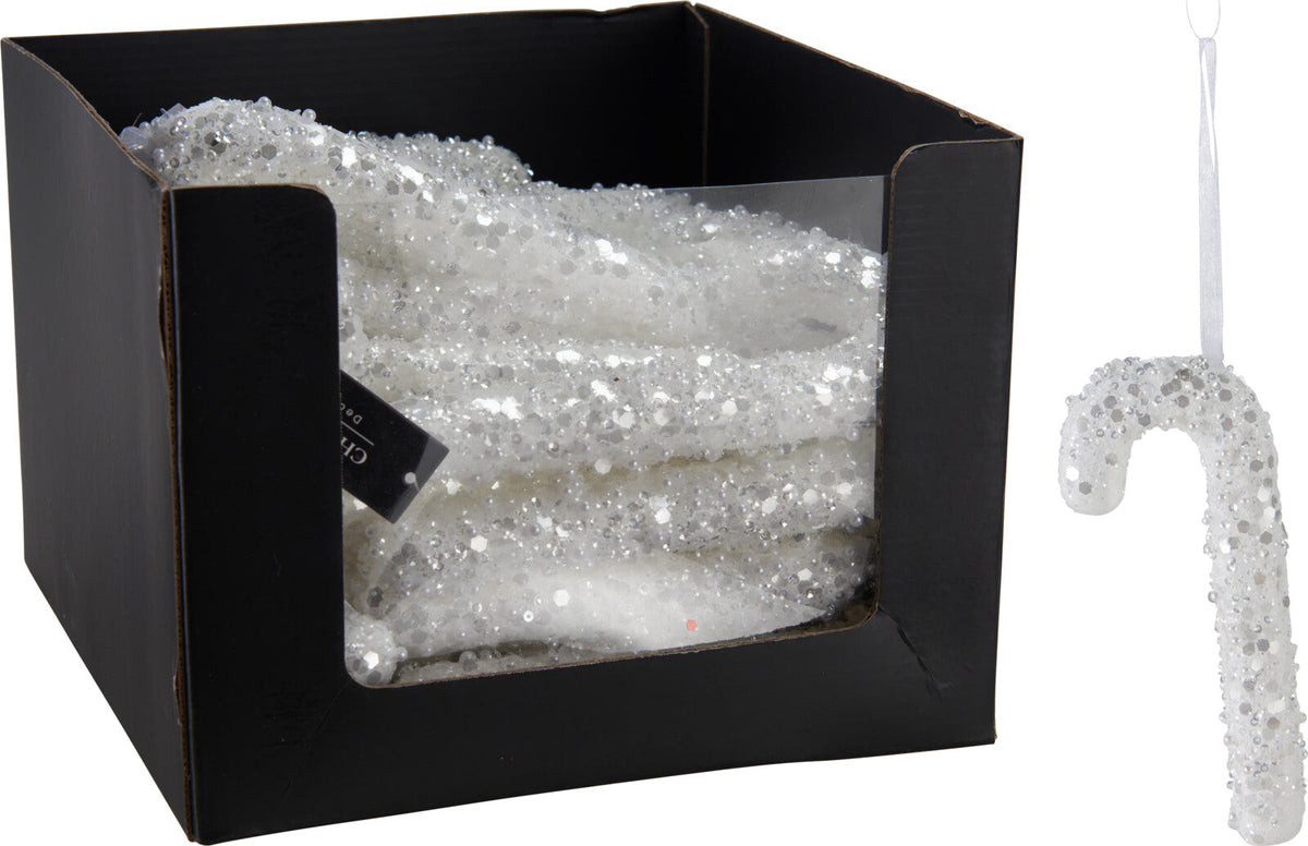 zuurstok 17cm met glitter en p
