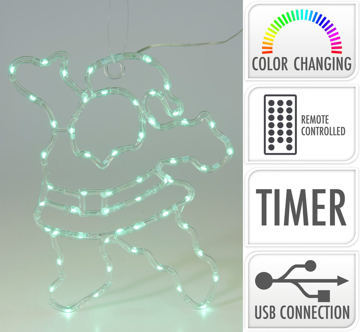 kerstman met 54rgb led