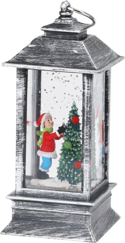 lantaarn 13cm kerst met led 4a