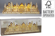 houten huis met led 45cm