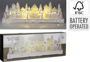 houten huis met led 45cm