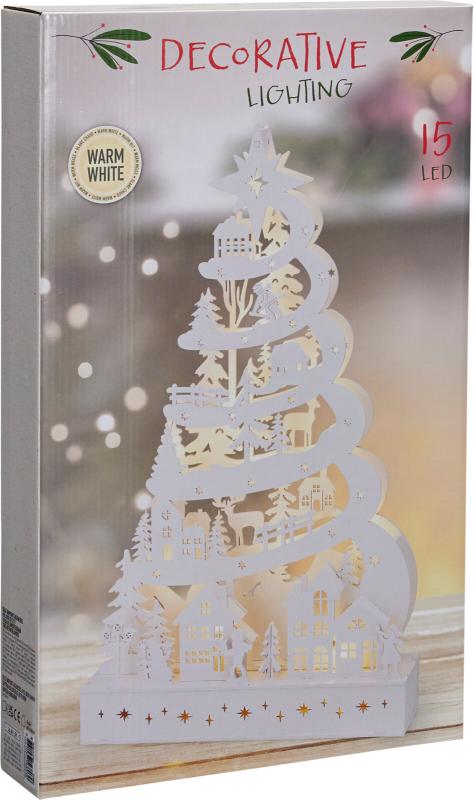 kerstboom 45cm 15l wit
