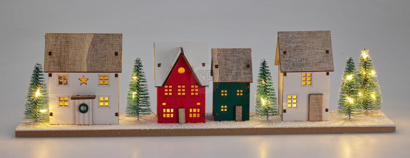 huisjes op base 40cm met led 3ass