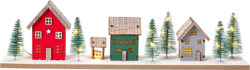 huisjes op base 40cm met led 3ass