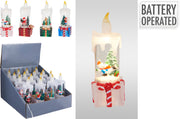 kaars op kado led 4ass