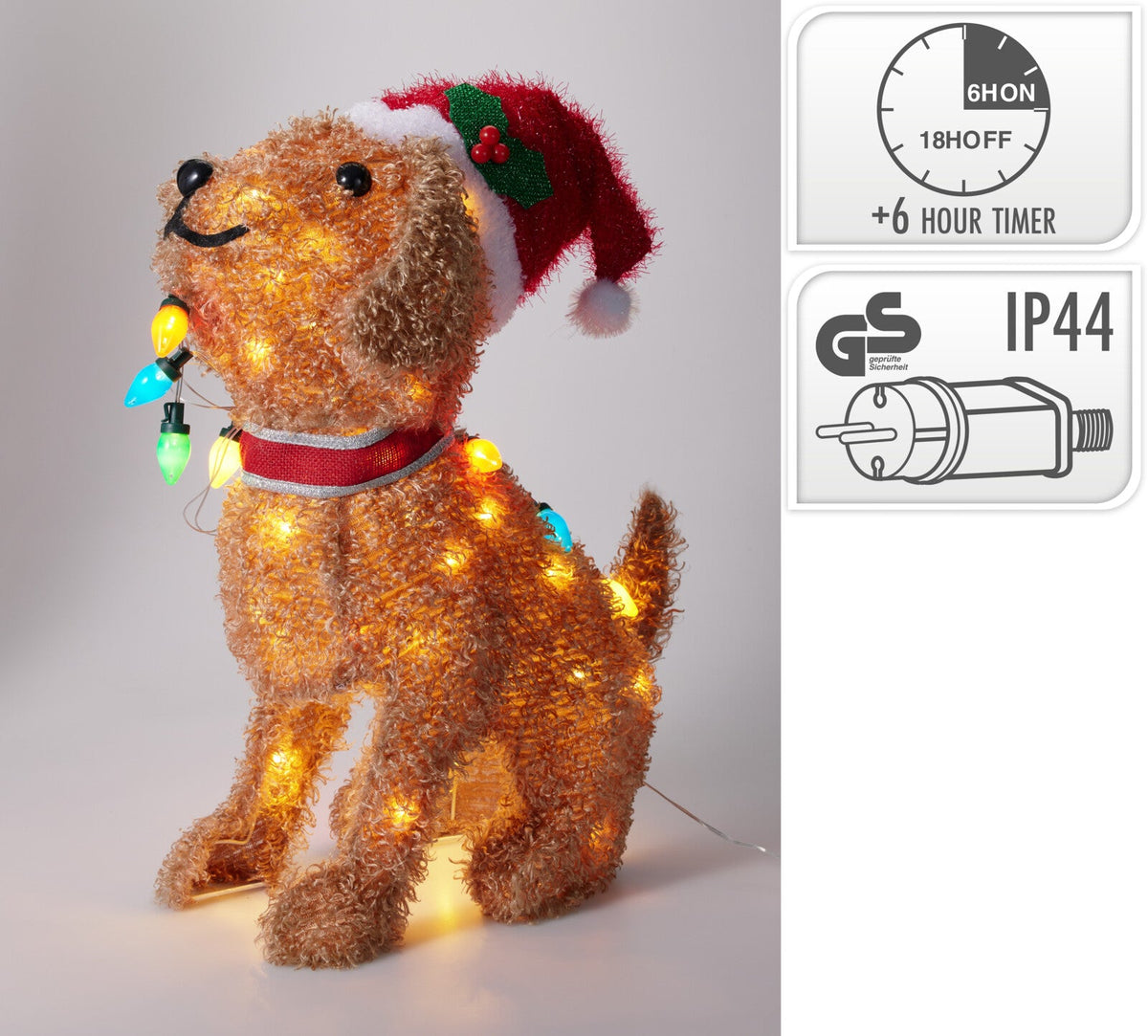 hond met led 55cm