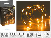 gouddraad verlichting 100led extra warm wit timer