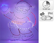kerstman 110cm 522 led