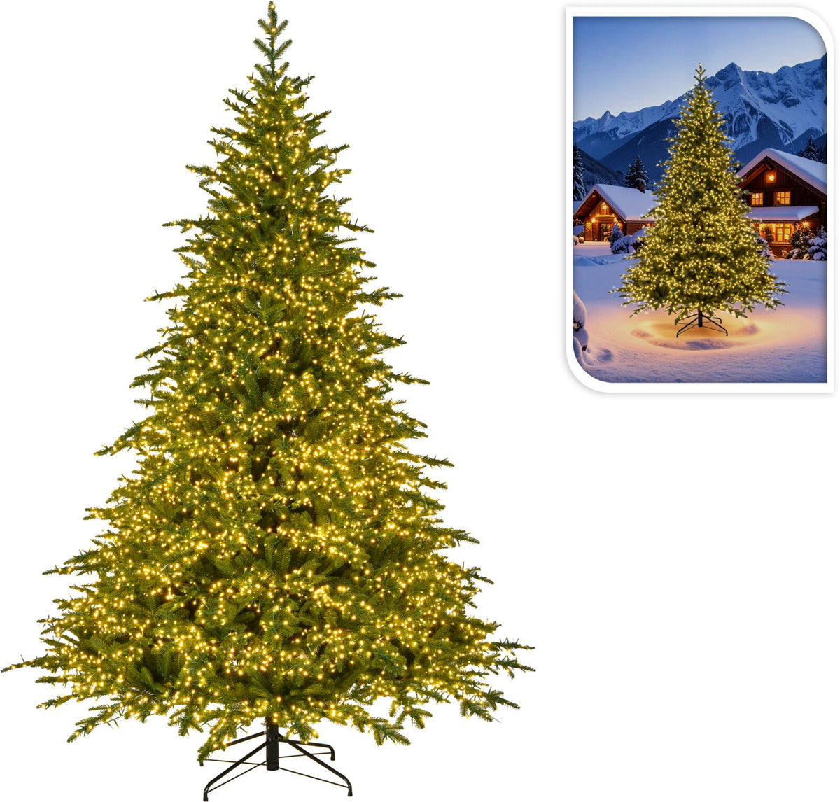 kerstboom 210cm 7000 ww led outdoor