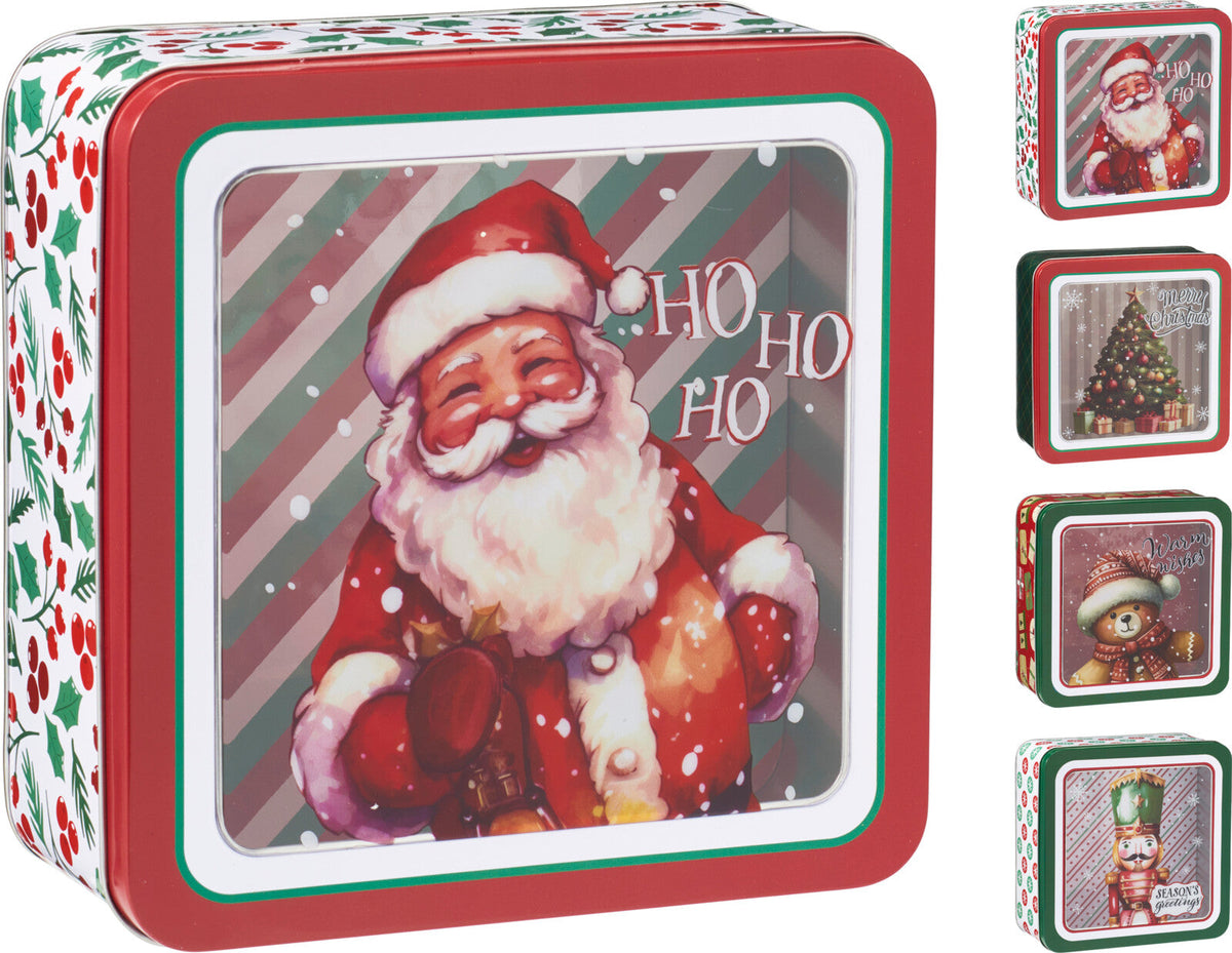 voorraadblik vierkant 190x190xh85mm 4ass xmas designs