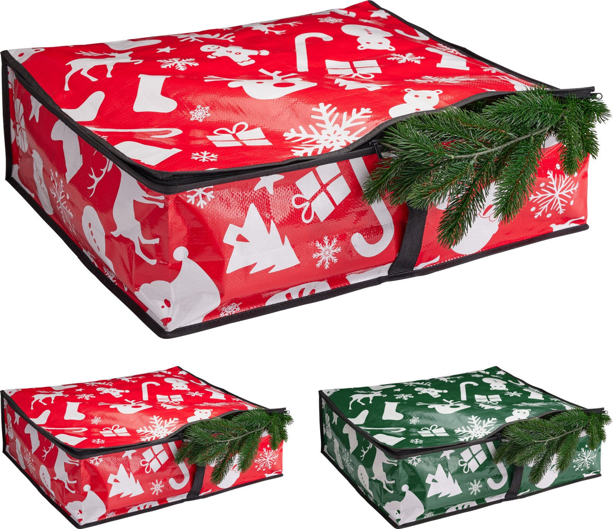 opbergdoos kerst pp 125gsm 62x53x19cm 2ass kleuren
