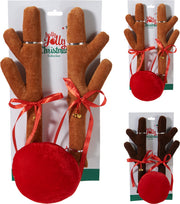 auto decoratie rendier 37x9cm, 2 assorted colours