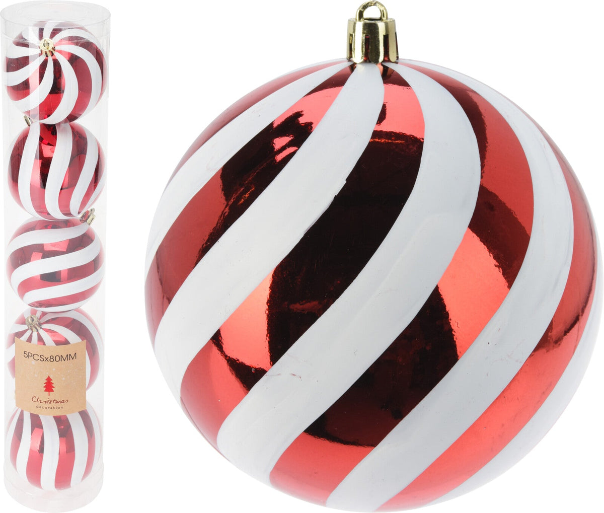 kerstbal set 8cm 5stuks